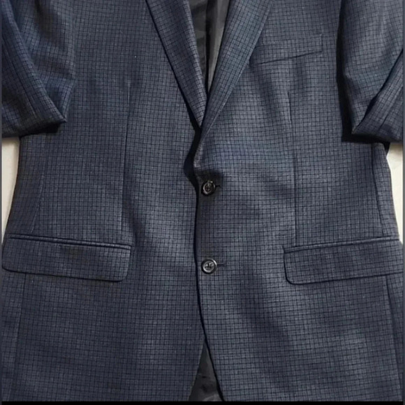 Men's Chaps SportsCoat, Tweed, Blue, Size 42R, Pre-Owned - Picture 7 of 14